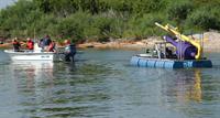 oil skimmer on water