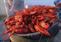 Cooked -- boiled -- crawfish in basket